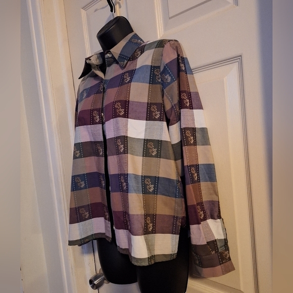 Alfred dunner button-down blouse size 6p - Picture 4 of 6